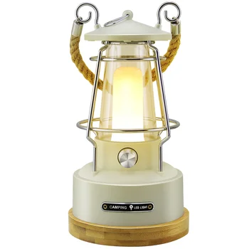 רטרו נייד קמפינג מנורה Stepless עמעום נטענת USB LED אווירה סוס המנורה רב תכליתי קמפינג כלי תאורה