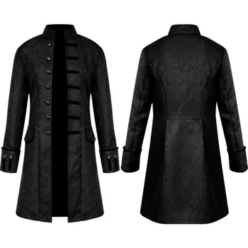 גברים Steampunk מעיל גשם / חולצת וינטג 'הנסיך מעיל מימי הביניים, רנסנס' קט ויקטוריאני בסגנון אדוארדי תחפושות קוספליי