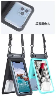 עמיד למים טלפון נייד תיק כפול כיס עבור Samsung Galaxy Z קיפול 5 4 שחייה גדולה החוף אחסון ארנק כרטיסי כיס שקיות