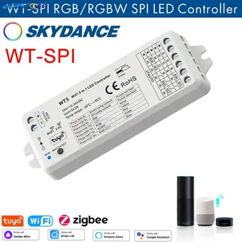 5V-24VDC 2.4 G RF & WiFi 2 ב 1 Wifi SPI בקר Skydance WT-SPI Tuya App עבור WS2811 WS2812 WS2815 UCS1903 פיקסל LED הרצועה