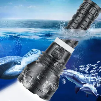 סופר מבריק XHP70 LED פנס צלילה עמיד למים מקצועי צלילה אור