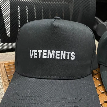 חדש Fasion
 חדש Vetements רקמה כובעי נשים גברים איכותיים כובעים שחורים כובע בייסבול Techwear