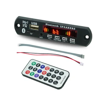 DC 5V 9V 12V Bluetooth 5.0 מפענח MP3 השמע של לוח מודול USB TF AUX רדיו FM אלחוטי לרכב נגן מוסיקה שליטה מרחוק מיקרופון