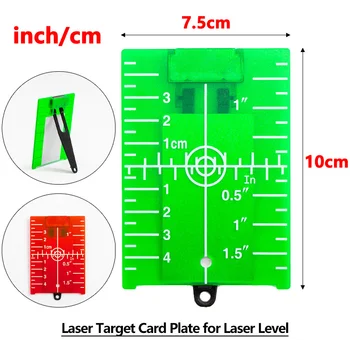 ציין לייזר כרטיס צלחת רעיוני לוח מגנטי ירוק/אדום לייזר ברמה 10cmx7.5cm קו לייזרים פילוס לוח כלי סיוע