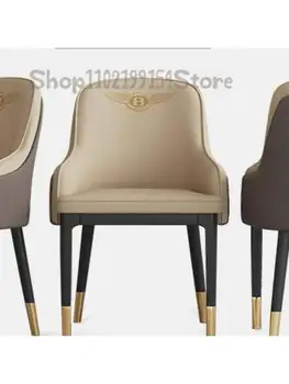 אור יוקרה האוכל כיסא מודרני מינימליסטי בבית מלון מעצב הכיסא איטלקי בנטלי בחזרה בכיסא high-end הלבשה צואה