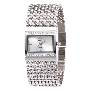 נשים נירוסטה, קוורץ שעונים ריינסטון קריסטל שעון יד לנשים Relogio Feminino часы женские 2023 Zegarek Damski