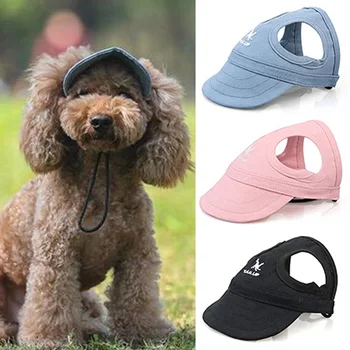 מחמד כובעי בייסבול חמוד הכלב שמש כובעים הגור ללבוש עמיד לשיא כובע קיץ חיצוני שמש-הוכחה אוניברסלי מוצק אוקספורד כמוסות
