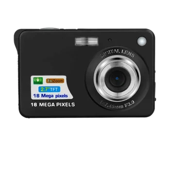 נייד מצלמה דיגיטלית 2.7 אינץ ' גדול מסך TFT ברזולוציה של 720P מצלמת וידאו 18MP תמונה מדבקות Filter 8X זום Anti-shake מטען USB