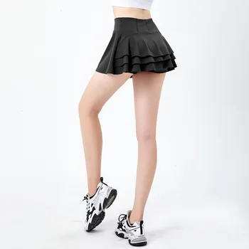 יוגה קצר חצאית יוגה ספורט חצאית ריצה לנשים כושר טניס קפלים חצאית גולף חצאית Skorts נשים Tenis חצאית חצאית ספורט