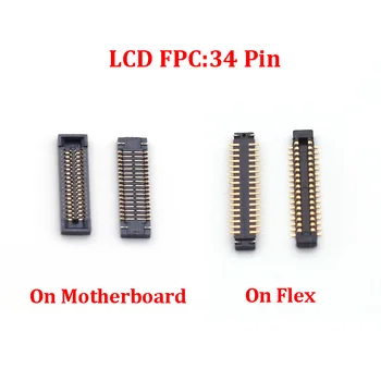 10pcs 34pin LCD מסך תצוגה FPC מחבר יציאת לוח האם עבור Samsung Galaxy A02S A025F A025U A025G סוללה FPC מחבר