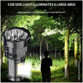 נייד פנס טקטי קלח צד האור לקמפינג פנס Led הפנס 2023 8led יד המנורה נטענת חם 5 מצבים