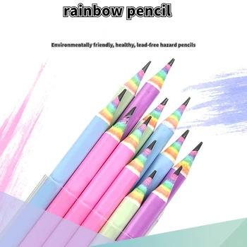 12pcs/תיבת קשת נייר עיפרון להגדיר לילדים, כתיבה וציור HB תלמיד אמנות מקצועי שרטוט העט משרדי, ציוד לביה 