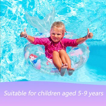 PVC שחייה Lifebelt טבעת חלקה בת ים בריכת שחייה Floaters ללבוש עמיד ילדים נייד נוח עבור חופשת הקיץ