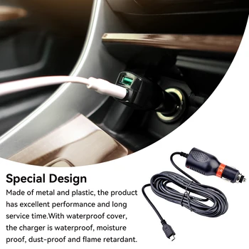שתלי מיני USB לרכב כבל חשמל 8-36V מטען עמיד למים, אנטי-Flaming שקע המצית מתאם חילוף אביזרים Avigraph