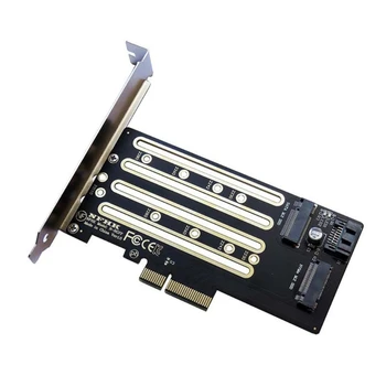 M. 2 SSD ל-dual-מטרה מתאם עם סוגר PCIE. M2/מ. 2 מתאם