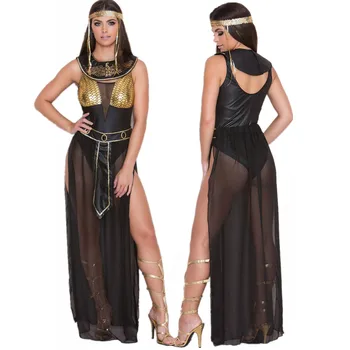 קרנבל פורים המצרי פרעה קליאופטרה תחפושות למבוגרים נשים מצרים העתיקה המלכה Cosplay מפואר שמלת מסיבת