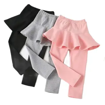 ילדים חצאית חותלות אביב סתיו חותלות לבנות כותנה מכנסי תינוק ילדים המכנסיים נער Leggins בגדים 2-9 שנים