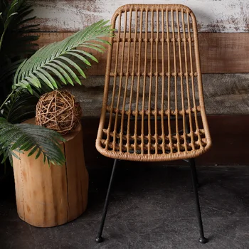 נורדי קש הכיסא יצירתי כסאות אוכל עבור ריהוט חדר האוכל המודרני חצר מרפסת פנאי הכיסא חיצונית כיסא נוח