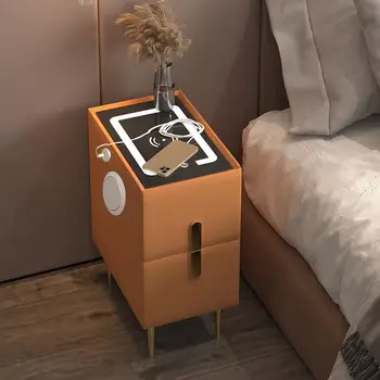 חדר השינה חכם שולחן ליד המיטה מיני שידות לילה אלחוטית להתמודד עם טעינה Bluetooth רמקול מודרני ספרים מסה דה נוצ ' ה לקישוט