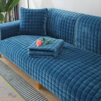 אופנה מוצק צבע לעבות פלנל ספה רכה מגבת קטיפה רך הספה לכסות על הספה אנטי להחליק ספה כיסוי עבור הסלון.