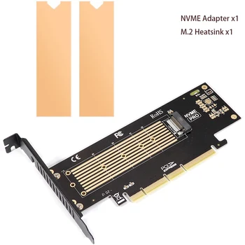 M. 2 PCIE 4.0 כרטיס מתאם Pci-e M2 ממיר NVMe SSD מתאם M2 MKey PCI Express X4 2230-22110 עם גוף קירור הנחושת