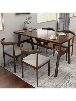 משק בית האוכל משענת גב הכיסא פשוט צואה שולחן אוכל כסא נורדי מסעדה הכיסא המודרני חיקוי עץ מלא יצוק