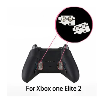 1Pair כפתור מדבקות עבור ה-Xbox Elite 2. להתמודד עם בקר מתכת כפות חזרה מפתחות ההדק כפתור מדבקות תיקון חלקים