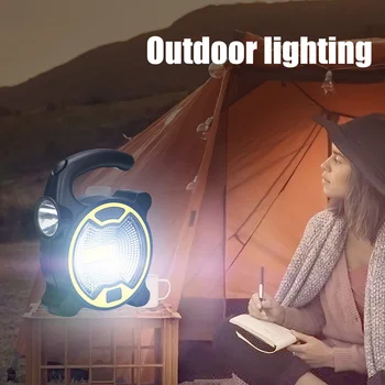 נייד COB LED עובד אור עמיד למים גן הדשא מנורות תאורה חיצונית