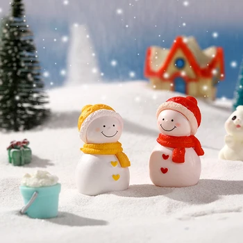 שרף מיני שלג קישוט קישוטי חג המולד Microlandscape נוף חורף צעיף השלג פסל מסיבת אביזרים