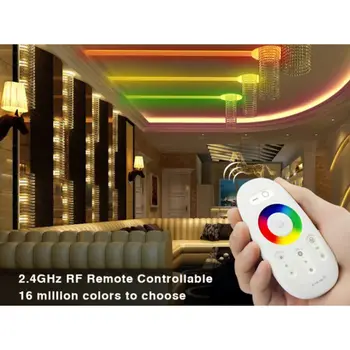 2 4G LED הרצועה בקר מגע שלט RF אלחוטי דימר על רצועת LED 5050 Light12-24V RGBW