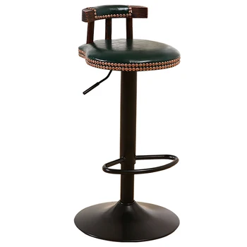 מסוגנן עץ בר הכיסא נורדי שחור מתכוונן עיצוב המסעדה צואה טרקלין, סלון מטבח ביתי עיצוב כיסא.