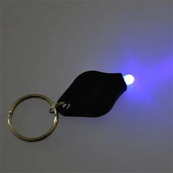 ANYGO סגול 395/365nm Uv LED מיני מחזיק מפתחות האור Id מטבע דרכונים חתול כלב לחיות מחמד כסף גלאי אולטרה-סגול לפיד המנורה
