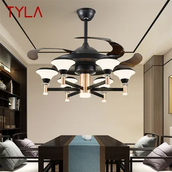 טיילה מודרני מאוורר תקרה עם תאורה ושליטה LED הביתה דקורטיביים עבור סלון חדר אוכל חדר השינה מסעדה