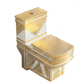 קרמיקה זהב השירותים אישיות יצירתית אילם טואלט צבע זהב טואלט