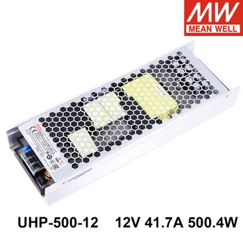 טייוואן Meanwell UHP-500-12 12V 41.7 לי 500.4 W פלט יחיד החלפת ספק כוח פעיל מסוג PFC בקרה תעשייתית LED Driver