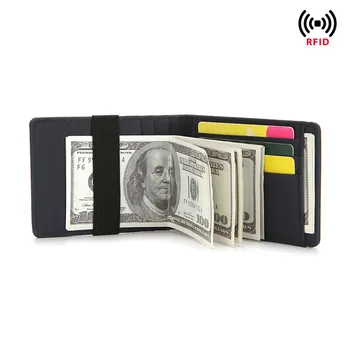 חדש RFID גברים דולר קליפ קצר ארנק PU צבע אחיד יצירתי במקרה כרטיס ירוק בחזרה כסף גדול תעודת זהות כרטיס אשראי קליפ המצמד.