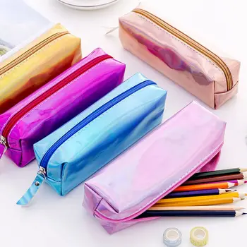 נייד קוסמטיקה צבעוני עט תיק פאוץ חמוד קיבולת גדולה עיפרון שקית נייר מכתבים להפוך את התיבה בנות עיפרון רוכסן כיס