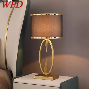 WPD מודרני מנורת שולחן LED נורדי יצירתי פשוט בראון אהיל שולחן אורות הבית הסלון, חדר השינה ליד המיטה