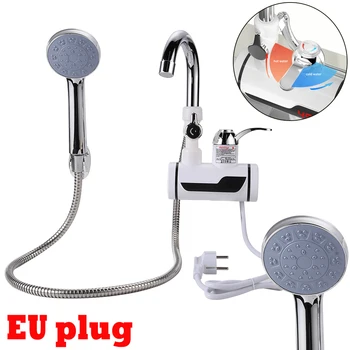3000W האיחוד האירופי PlugI nstant דוד מים חשמלי מקלחת תצוגה דיגיטלית 220V מטבח אמבטיה ברז מים חמים Tankless דוד