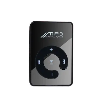 מיני קליפ המראה נגן MP3 נייד אופנה ספורט USB נגן המוסיקה הדיגיטלית מיקרו SD TF כרטיס Media Player
