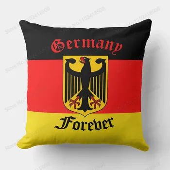 דגל גרמניה מבד דקורטיבי בהזמנה אישית ריפוד מכסה 45x45CM גרמני פטריוט אוהדי כדורגל לזרוק את הכרית התיק על ספה מיטת מכונית