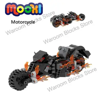 MOC1245 יצירתי סדרה אופנוע דגם הרכב תואם פעולה איור בניין צעצועים לילדים מתנה לחבר נאספו.