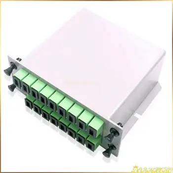 5/10 יח הרבה 1x16 ספליטר LGX קופסת קלטת כרטיס הכנסת SC/APC PLC ספליטר מודול 1:16 16 יציאות סיב אופטי PLC ספליטר
