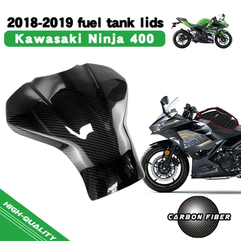 על קוואסאקי נינג ' ה 400 2018 2019 דלק tankl הברדס 100% מלא סיבי פחמן כיסוי Fairings אופנוע אביזרים