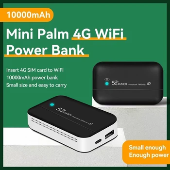 PW100 4G LTE נתב TypeC USB 150Mbps נייד כיס רשת אלחוטית מודם נייד נקודה חמה WiFi עם 10000mAh בנק כוח עם חריץ לכרטיס ה-Sim