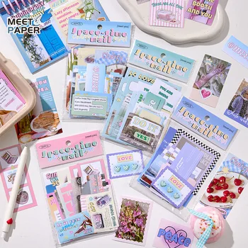 30 גיליונות סגנון קוריאני חבילת מדבקות קישוט אסתטי תוספות עיצוב אלבומים אספקה היומן מתכננת Kawaii נייר מכתבים של בית הספר