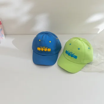 הילדים כובע צבע ממתקים מכתב רקמה התאמת צבעים תינוק כובע בייסבול קוריאני חיצונית קרם הגנה לילדים החוף הכובע