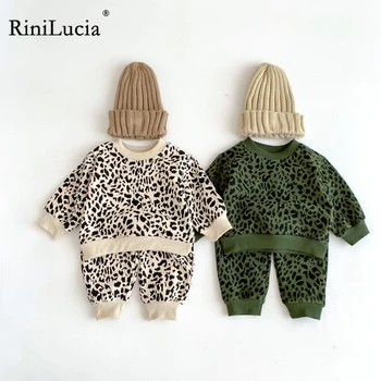 RiniLucia 2023 ילדים חדשים בגדים סט בייבי בנים בנות סווטשירט + מכנסיים סתיו חורף בגדים חמודים ילדים, בגדי תינוקות להגדיר