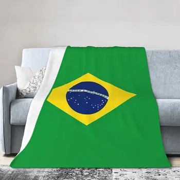 ברזיל דגל שמיכות פלנל רך חם לזרוק שמיכה כיסוי מיטה בסלון פיקניק לנסוע הביתה הספה