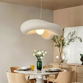 וואבי-סאבי קרם נורדי המסעדה החדשה הוביל נברשת מינימליסטי חדר שינה שולחן בר להשעות את המנורה Homestay דקו קפה תלוי אור.